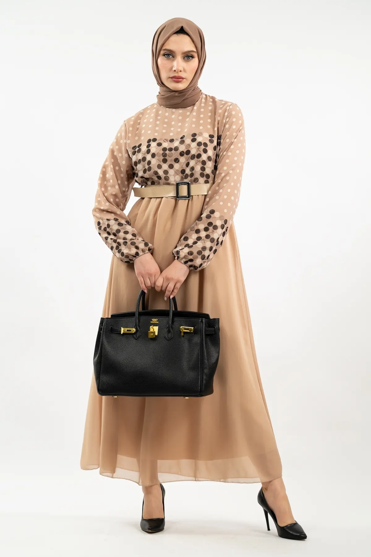 New Season Polka Dot Hijab Dress-detail