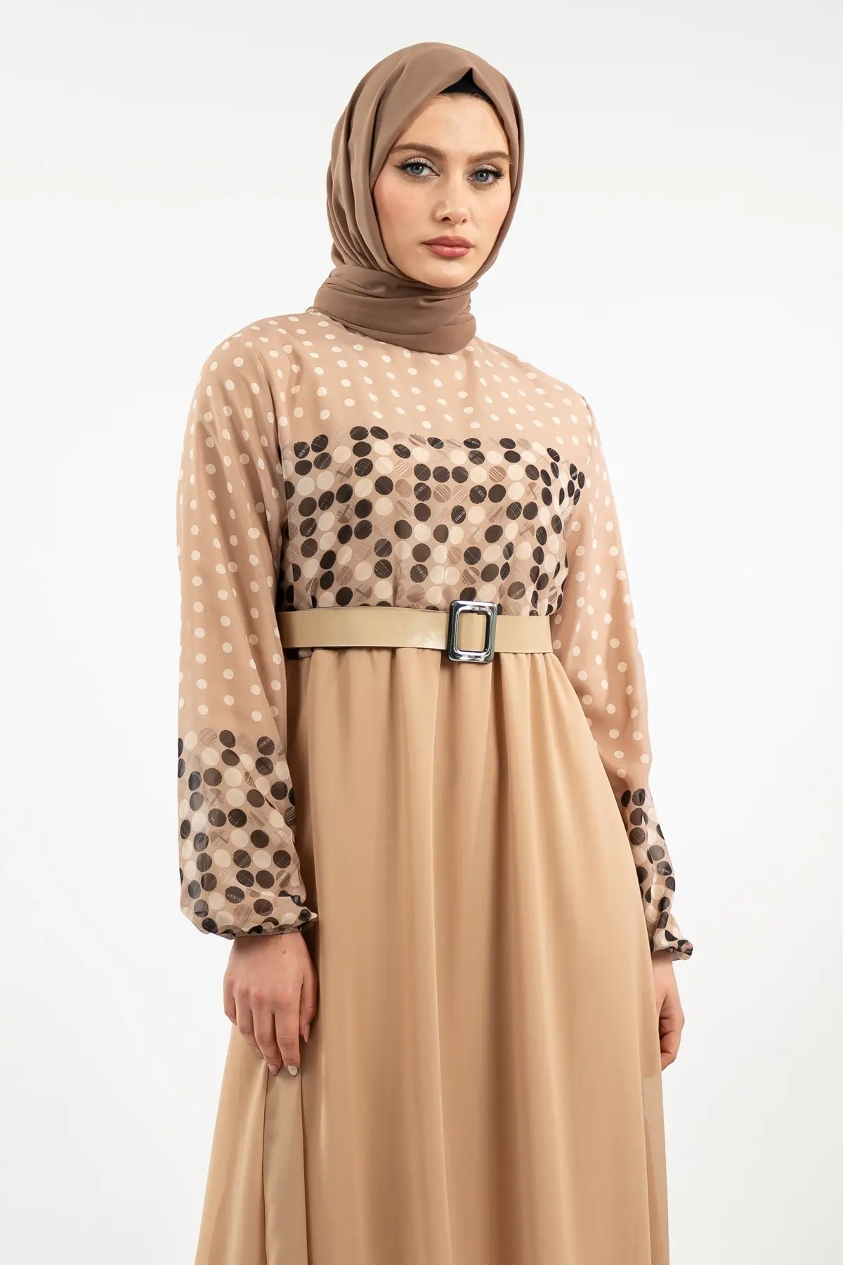 New Season Polka Dot Hijab Dress-detail
