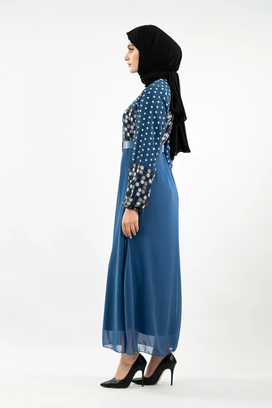 New Season Polka Dot Hijab Dress-detail