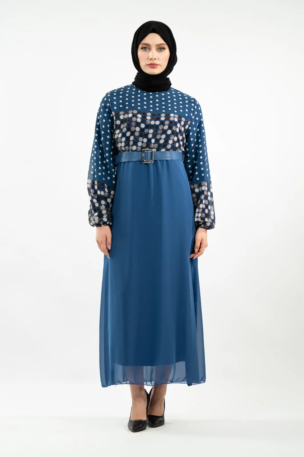New Season Polka Dot Hijab Dress-detail