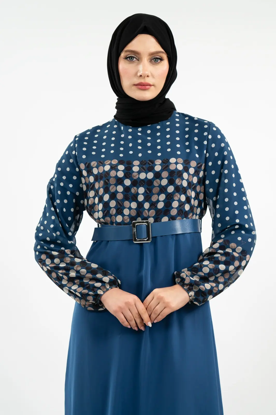 New Season Polka Dot Hijab Dress-detail