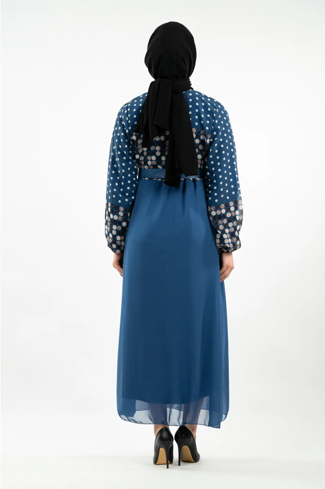 New Season Polka Dot Hijab Dress-detail