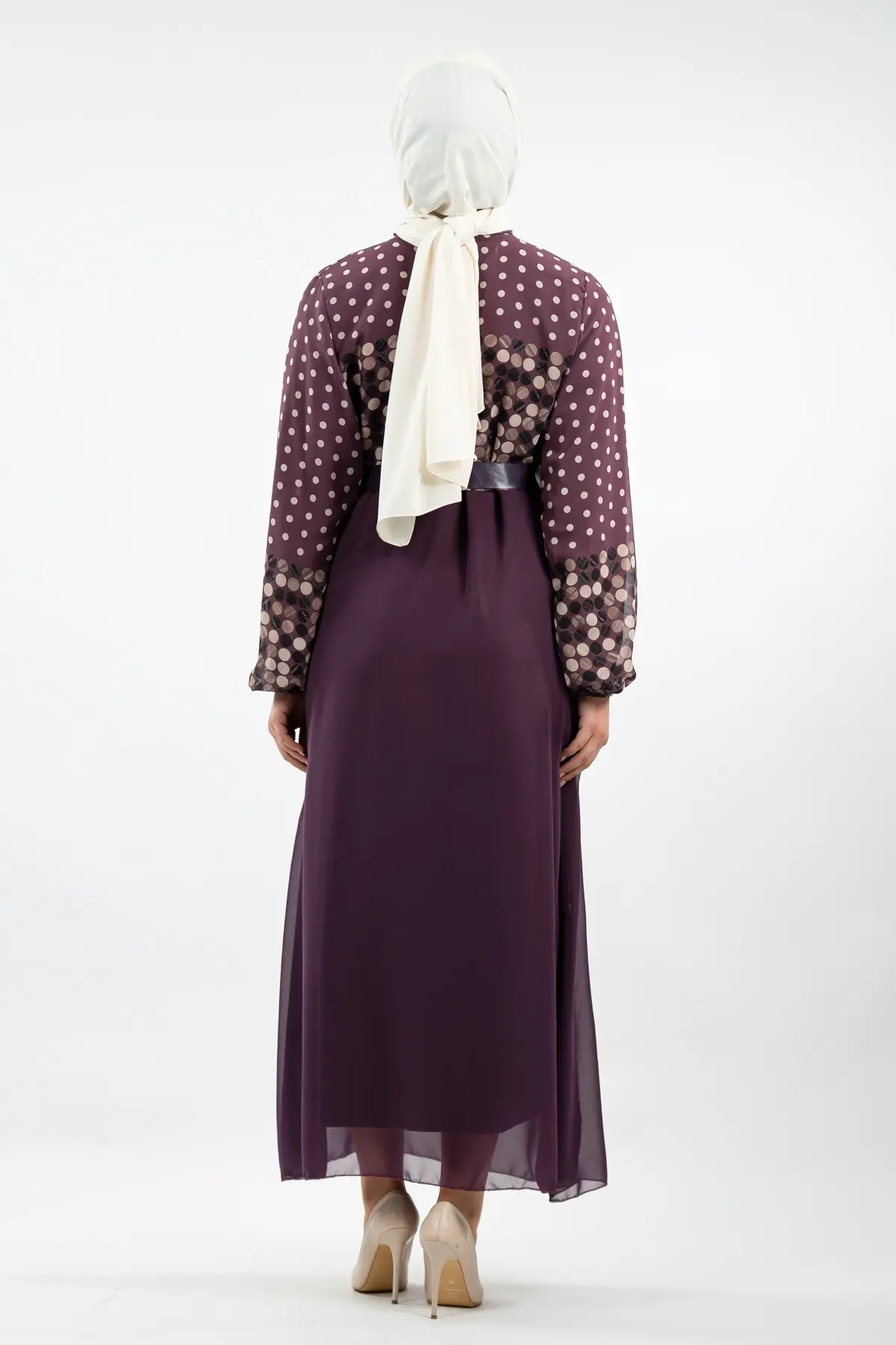 New Season Polka Dot Hijab Dress-detail