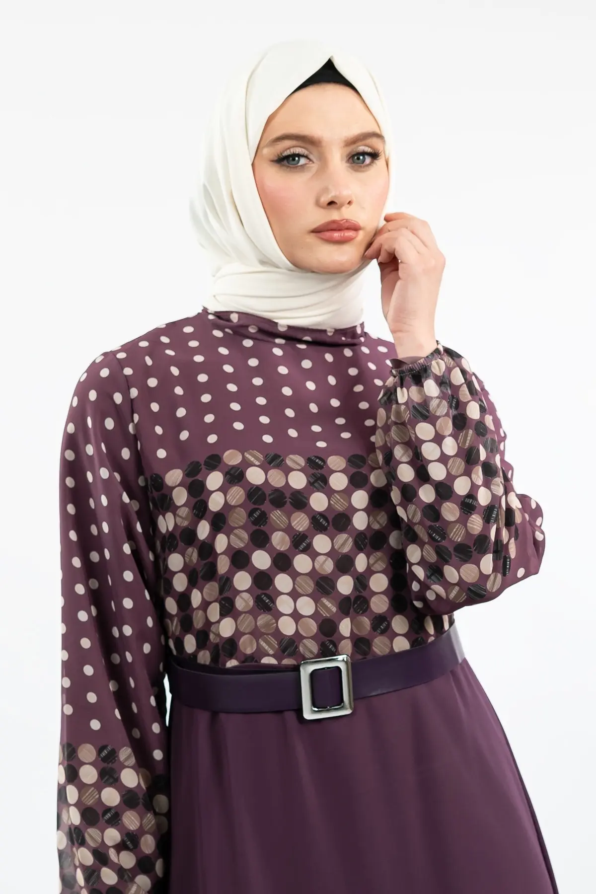 New Season Polka Dot Hijab Dress-detail