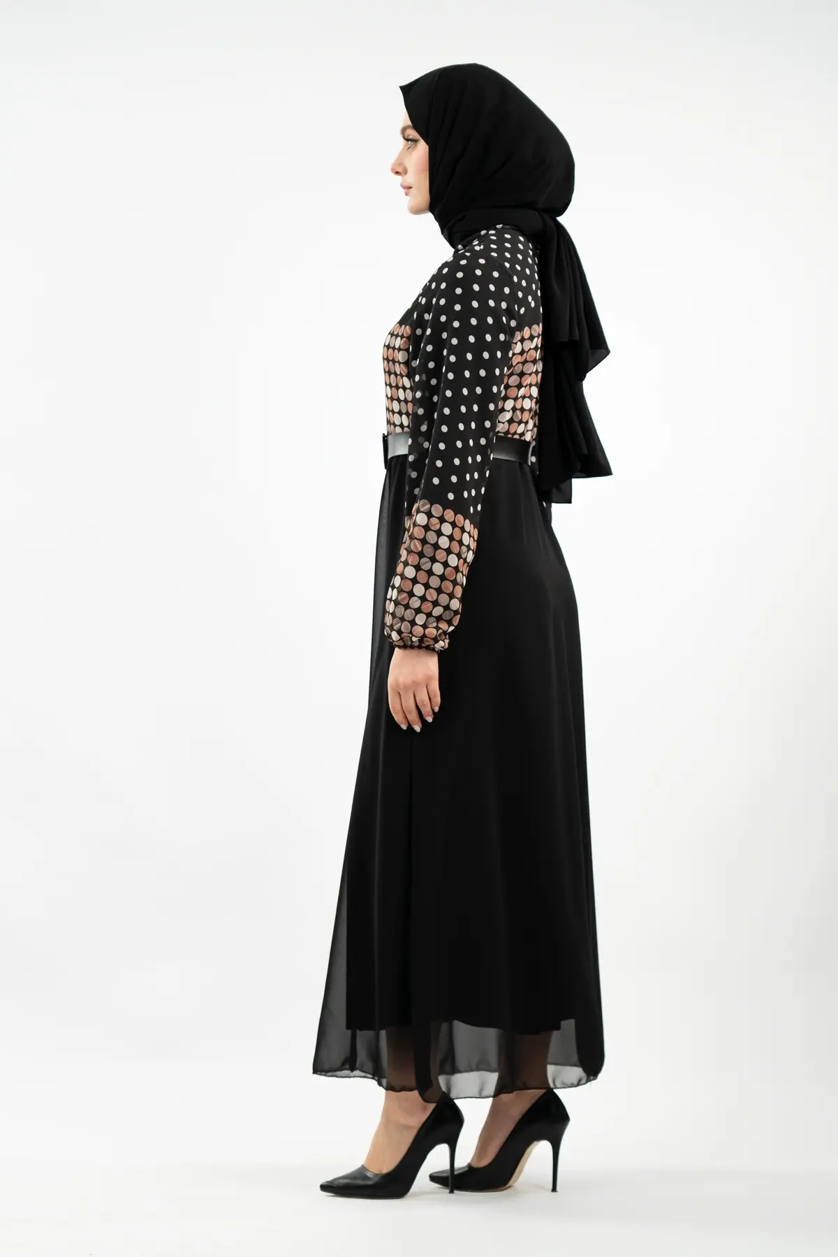 New Season Polka Dot Hijab Dress-detail