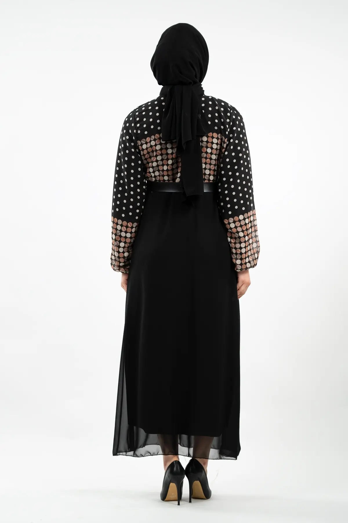New Season Polka Dot Hijab Dress-detail