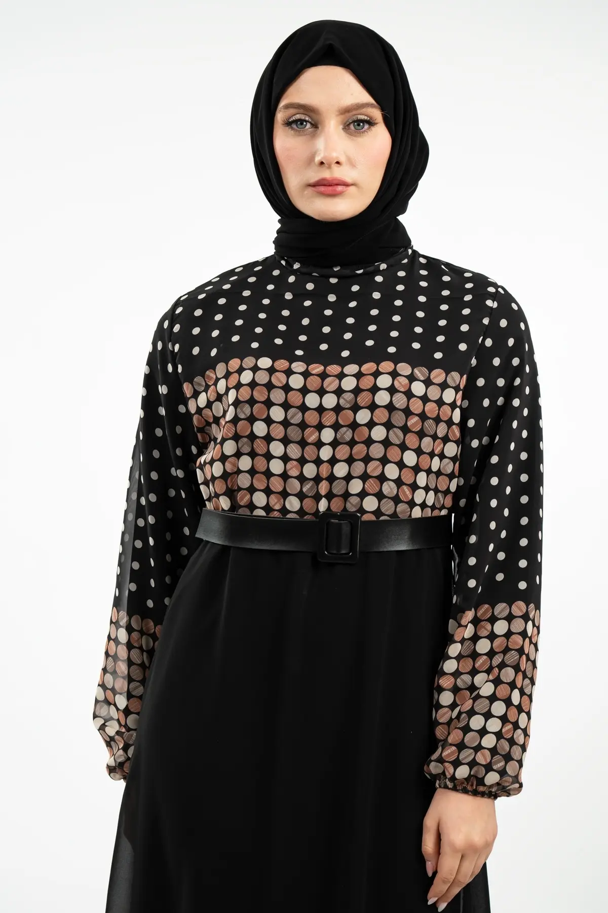 New Season Polka Dot Hijab Dress-detail