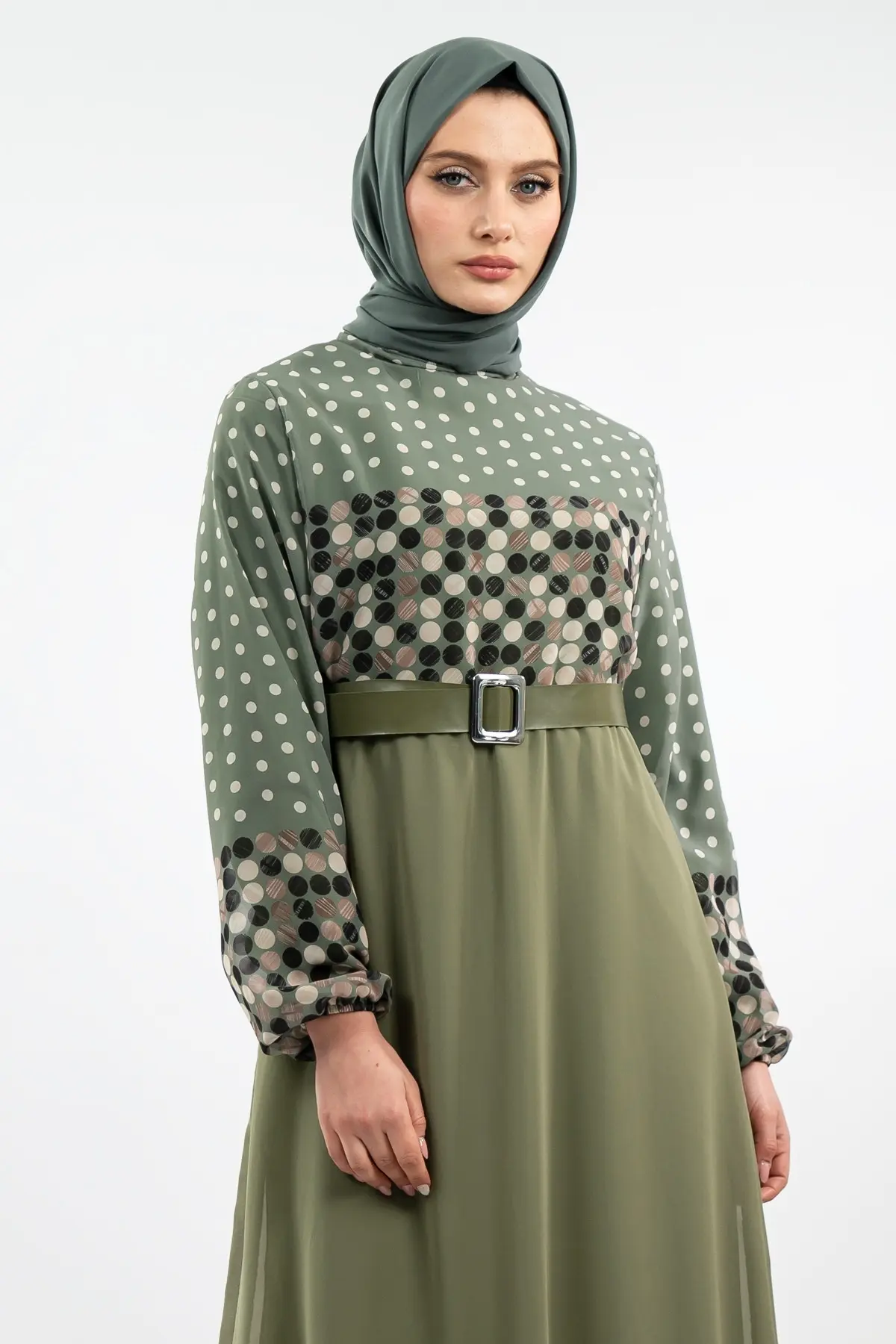 New Season Polka Dot Hijab Dress-detail