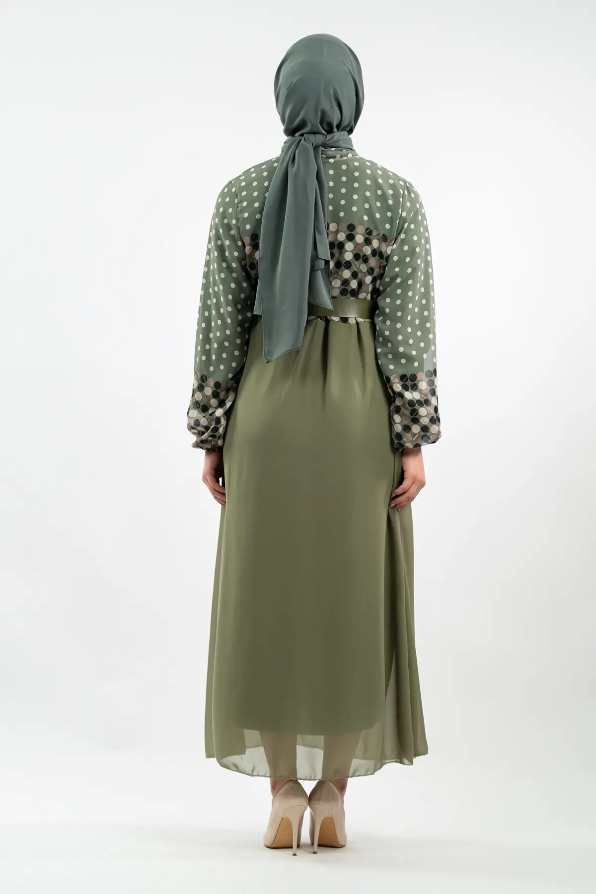 New Season Polka Dot Hijab Dress-detail