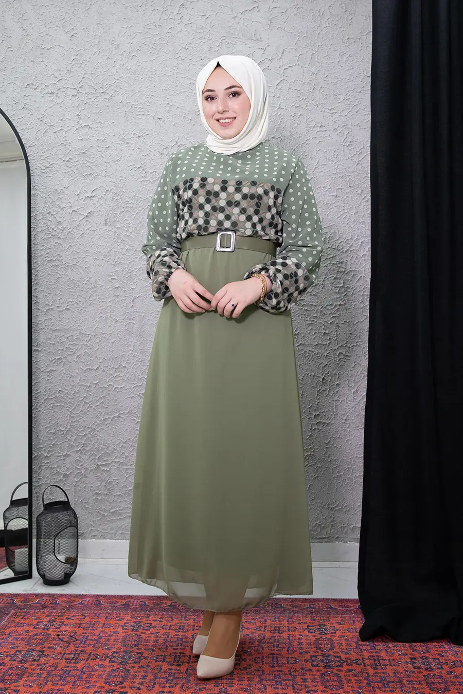 New Season Polka Dot Hijab Dress