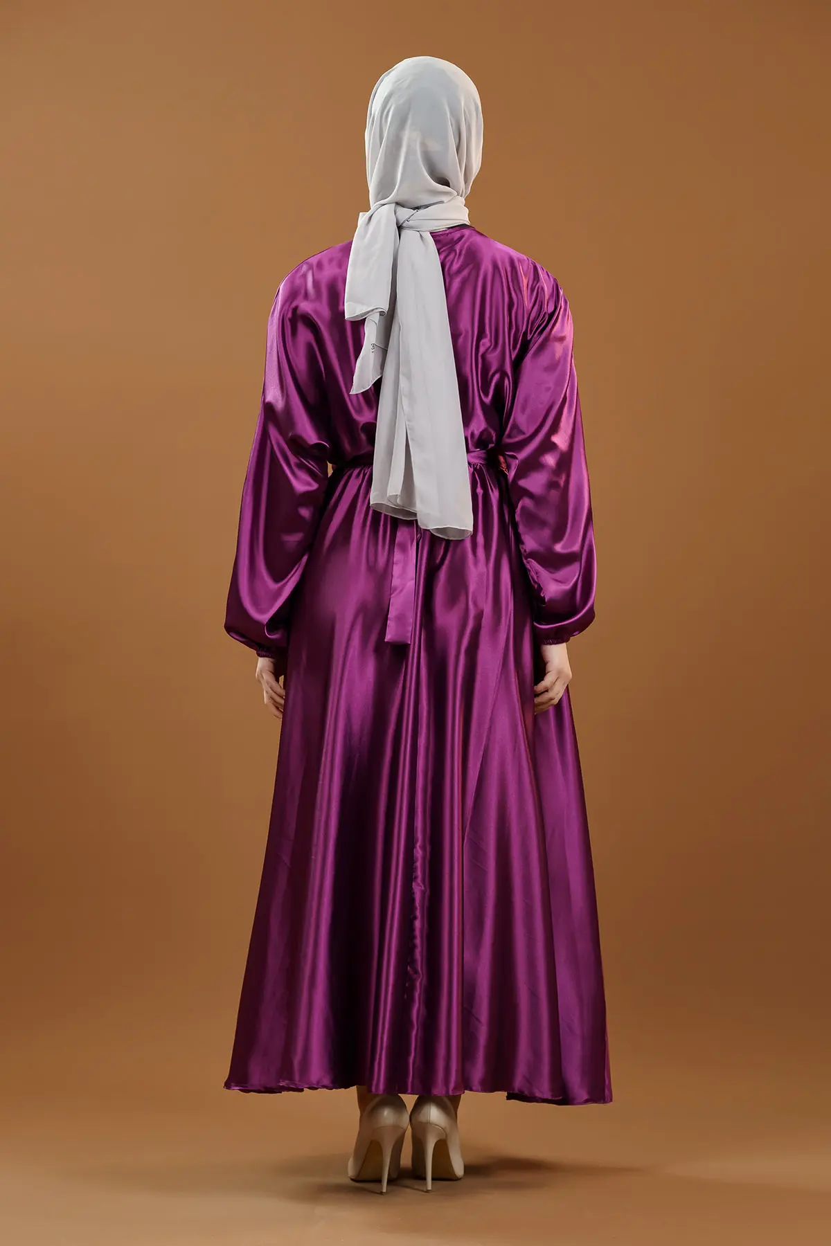 New Season Satin Hijab Dress-detail