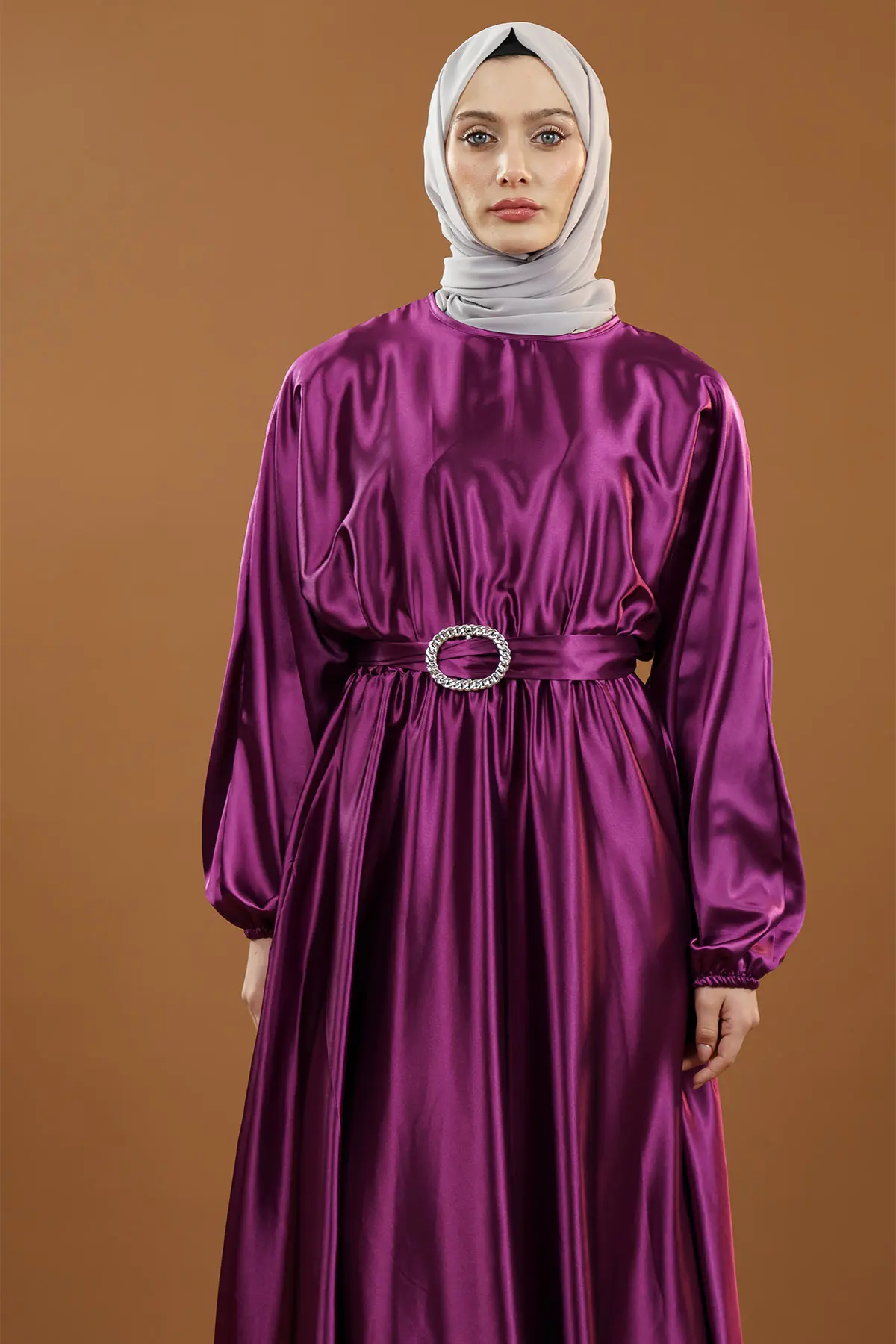 New Season Satin Hijab Dress-detail