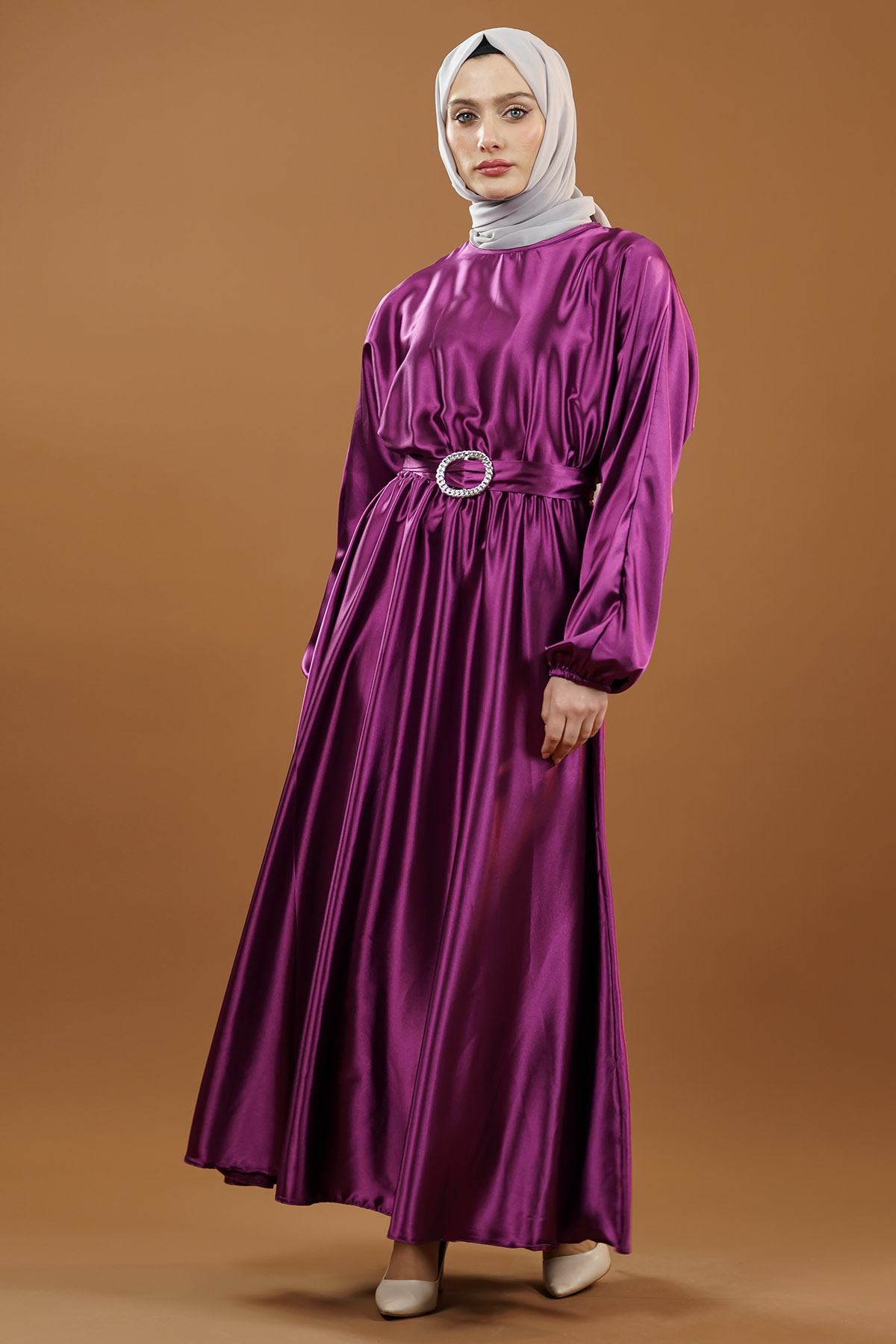 New Season Satin Hijab Dress