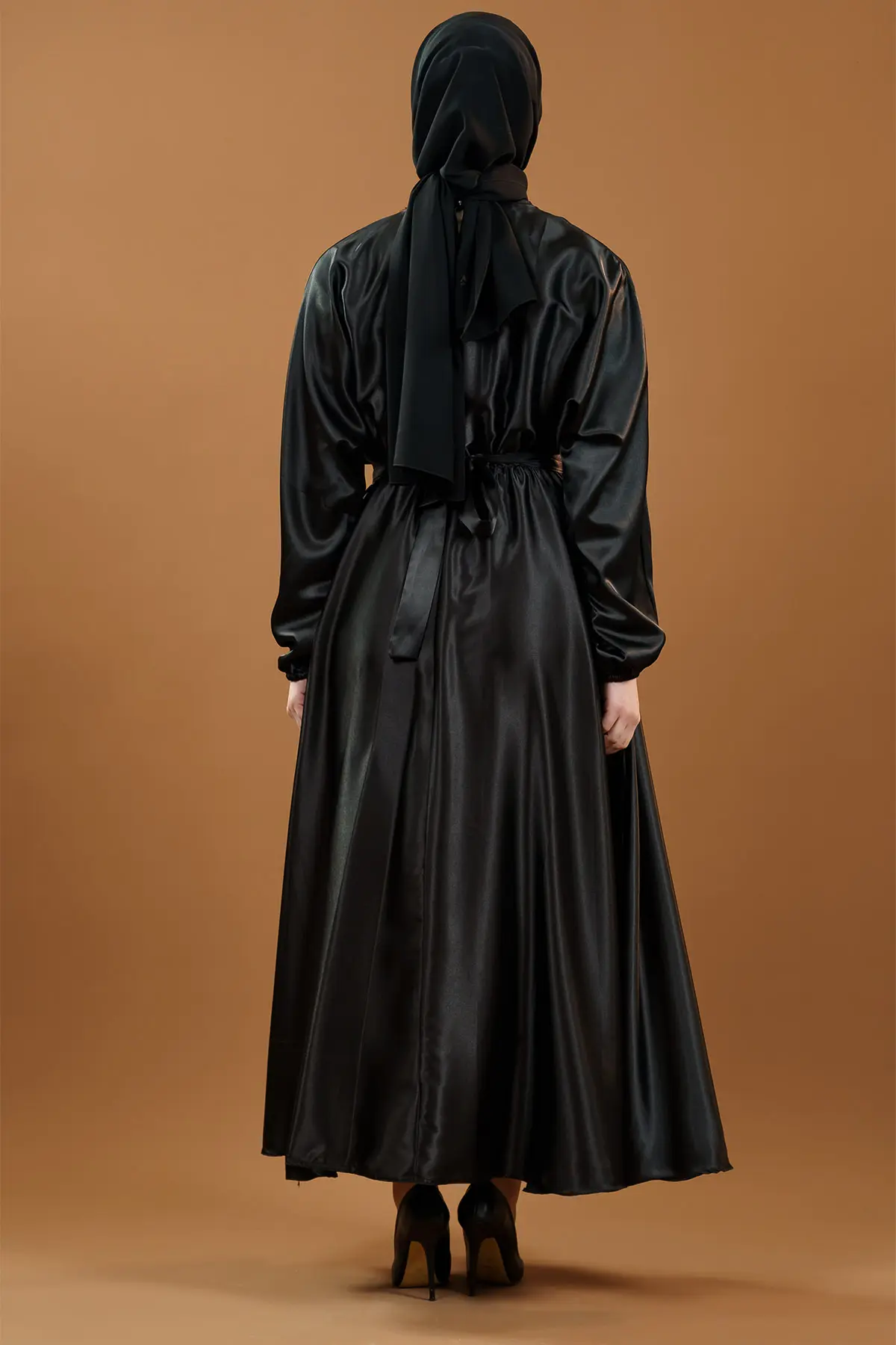 New Season Satin Hijab Dress-detail