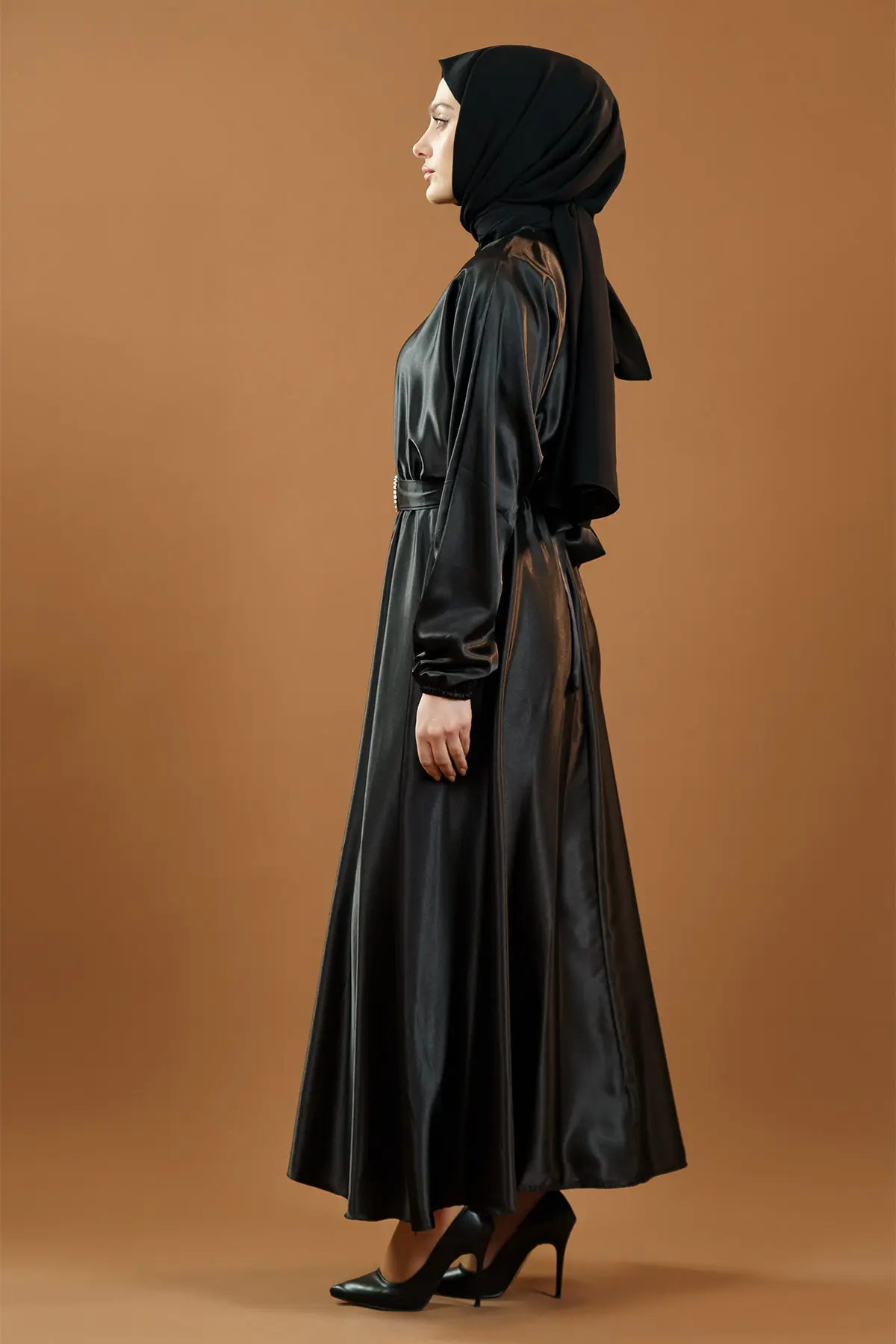 New Season Satin Hijab Dress-detail