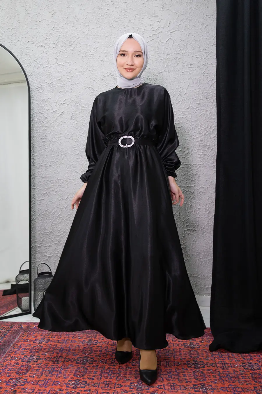 New Season Satin Hijab Dress