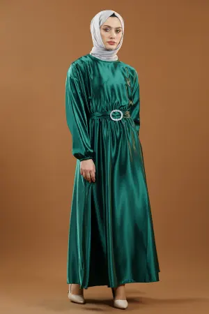 New Season Satin Hijab Dress