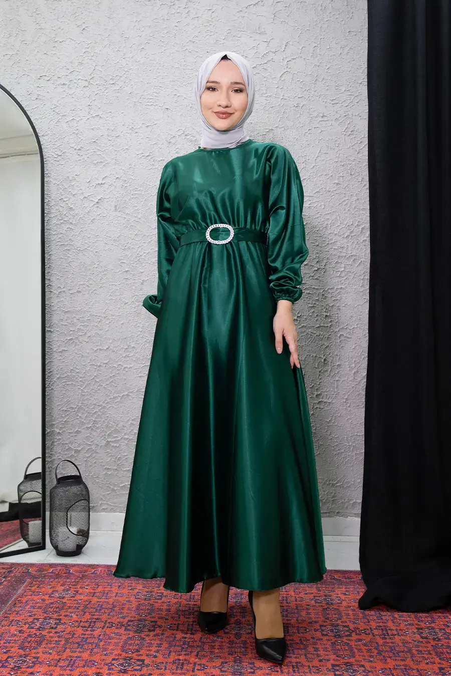 New Season Satin Hijab Dress