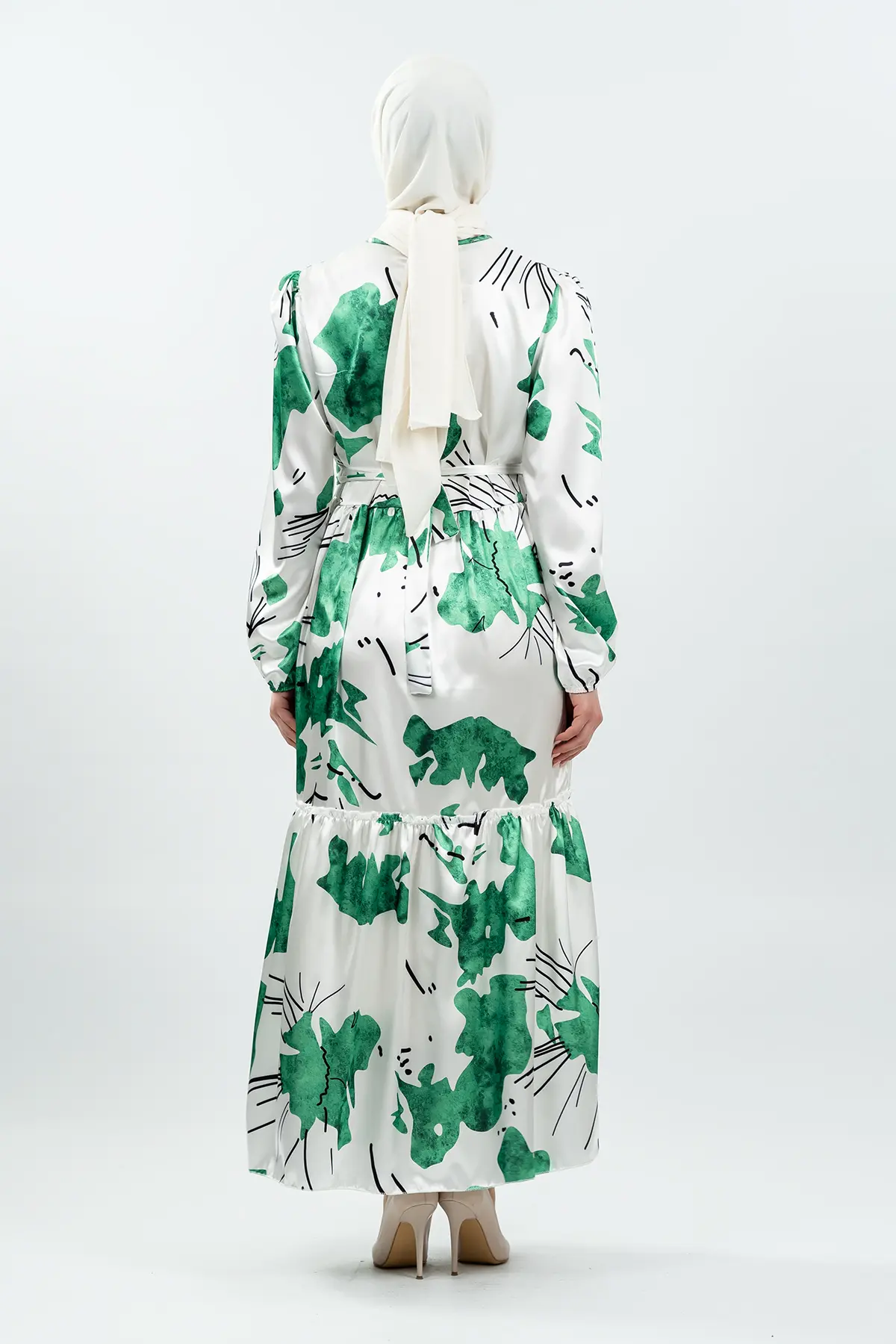 New Season Satin Hijab Dress-detail