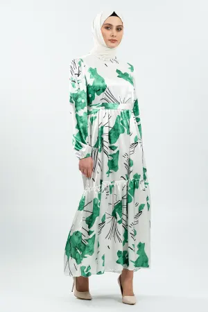 New Season Satin Hijab Dress