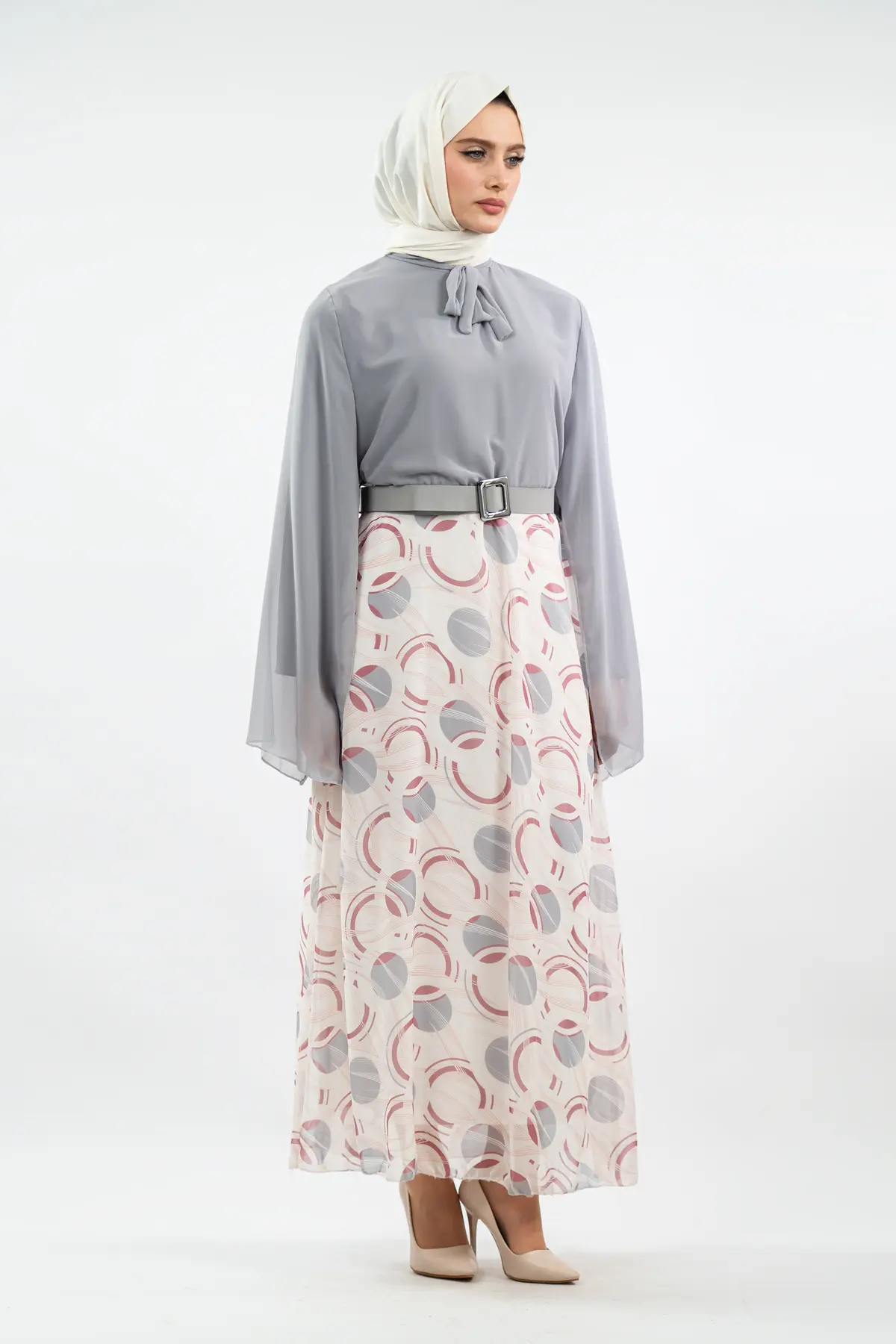 New Season Skirt Patterned Hijab Dress