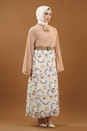 New Season Skirt Patterned Hijab Dress