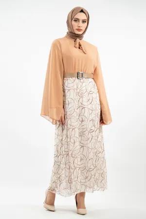 New Season Skirt Patterned Hijab Dress