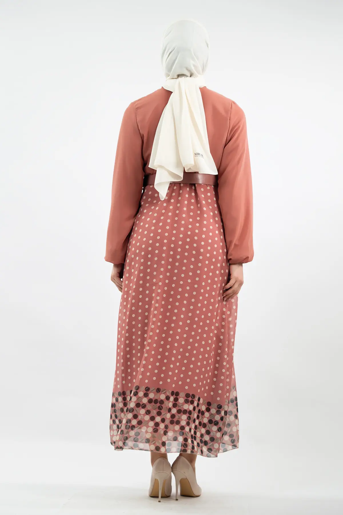 New Season Skirt Polka Dot Hijab Dress-detail