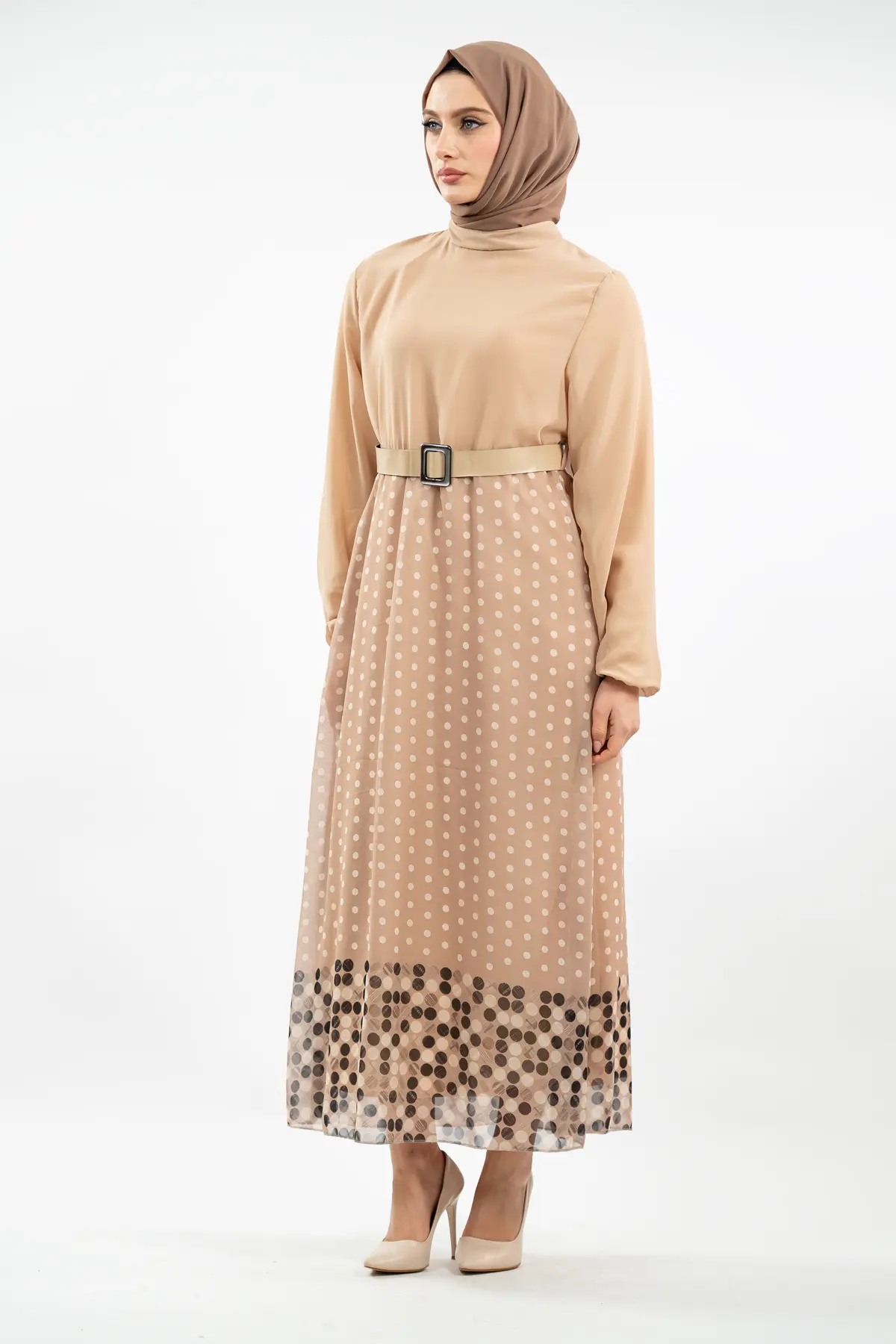 New Season Skirt Polka Dot Hijab Dress-detail