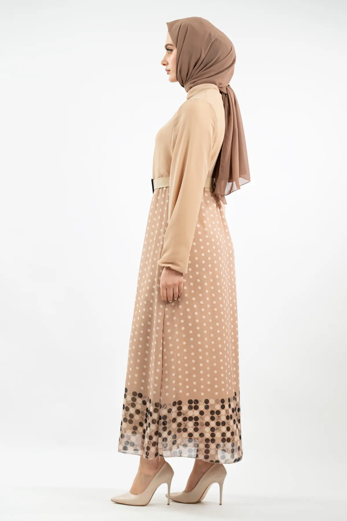 New Season Skirt Polka Dot Hijab Dress-detail