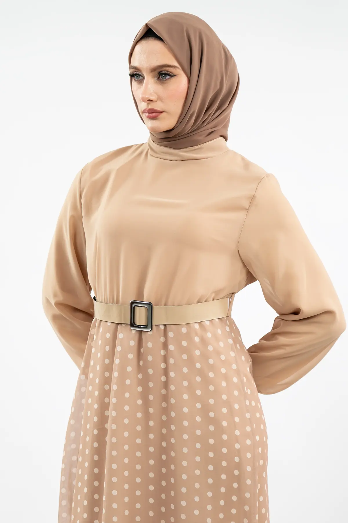 New Season Skirt Polka Dot Hijab Dress-detail