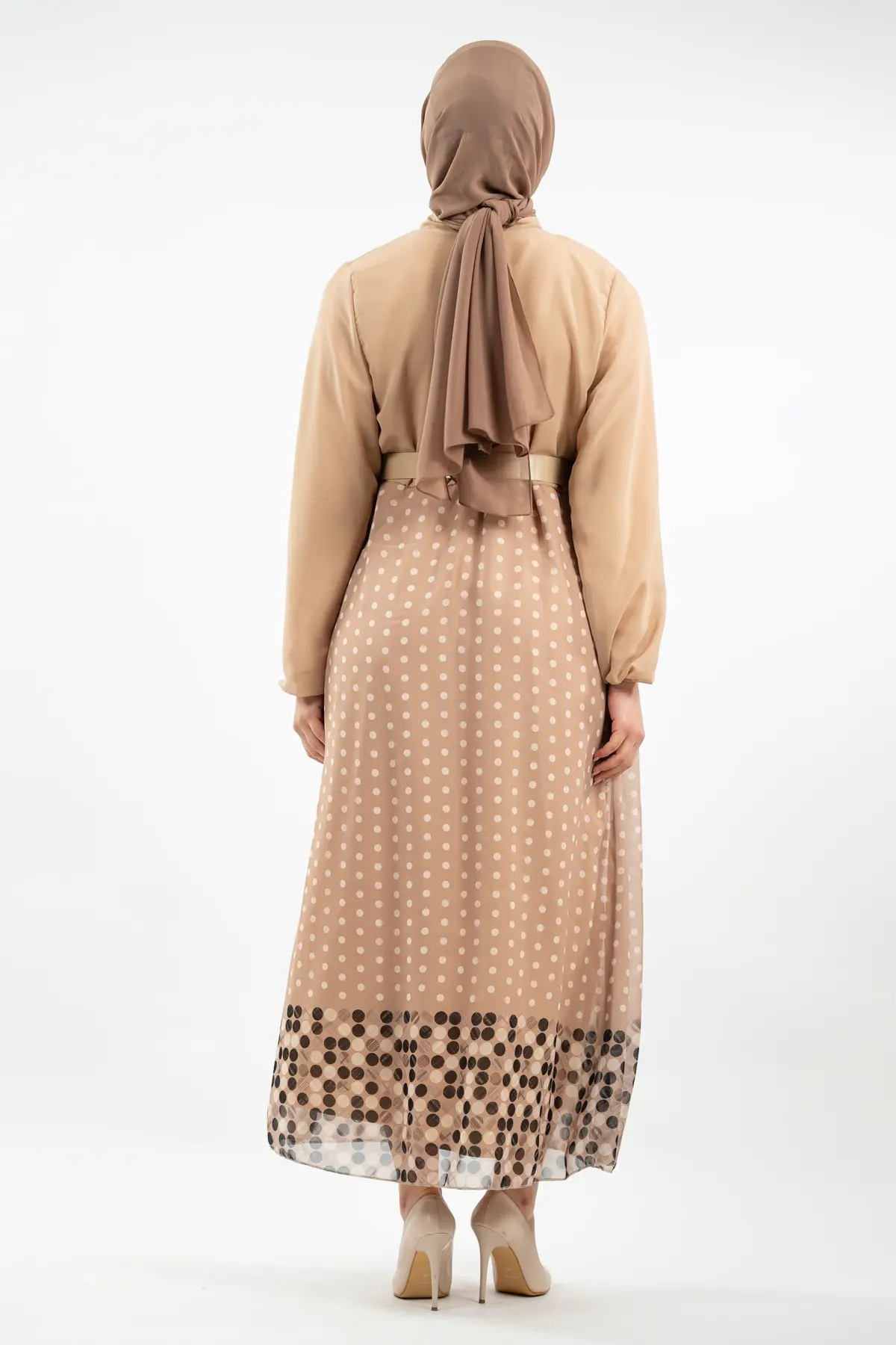 New Season Skirt Polka Dot Hijab Dress-detail