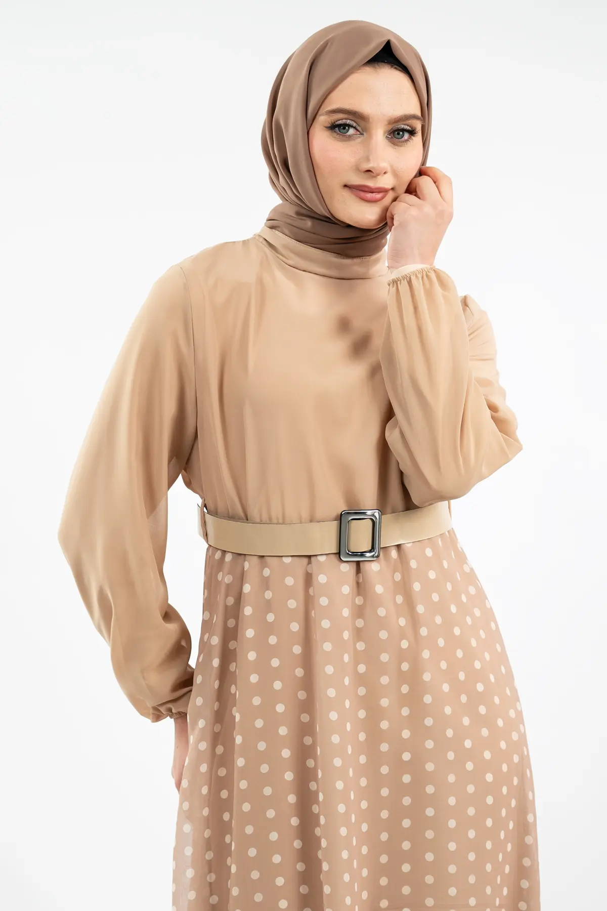 New Season Skirt Polka Dot Hijab Dress-detail