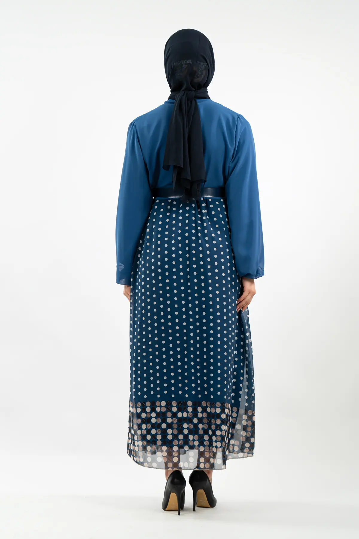 New Season Skirt Polka Dot Hijab Dress-detail