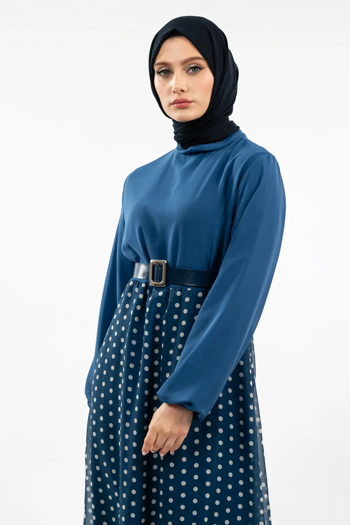New Season Skirt Polka Dot Hijab Dress-detail