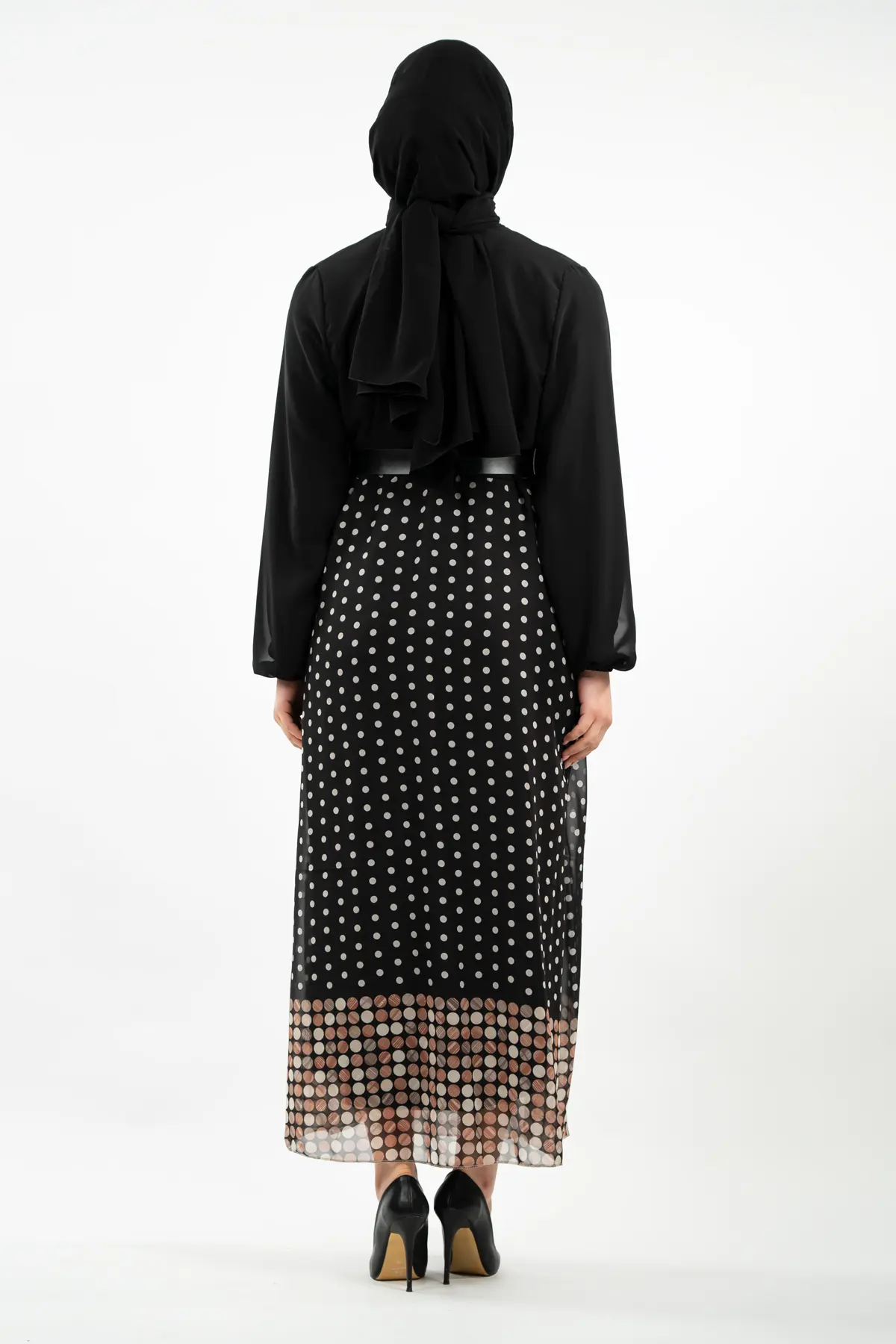 New Season Skirt Polka Dot Hijab Dress-detail