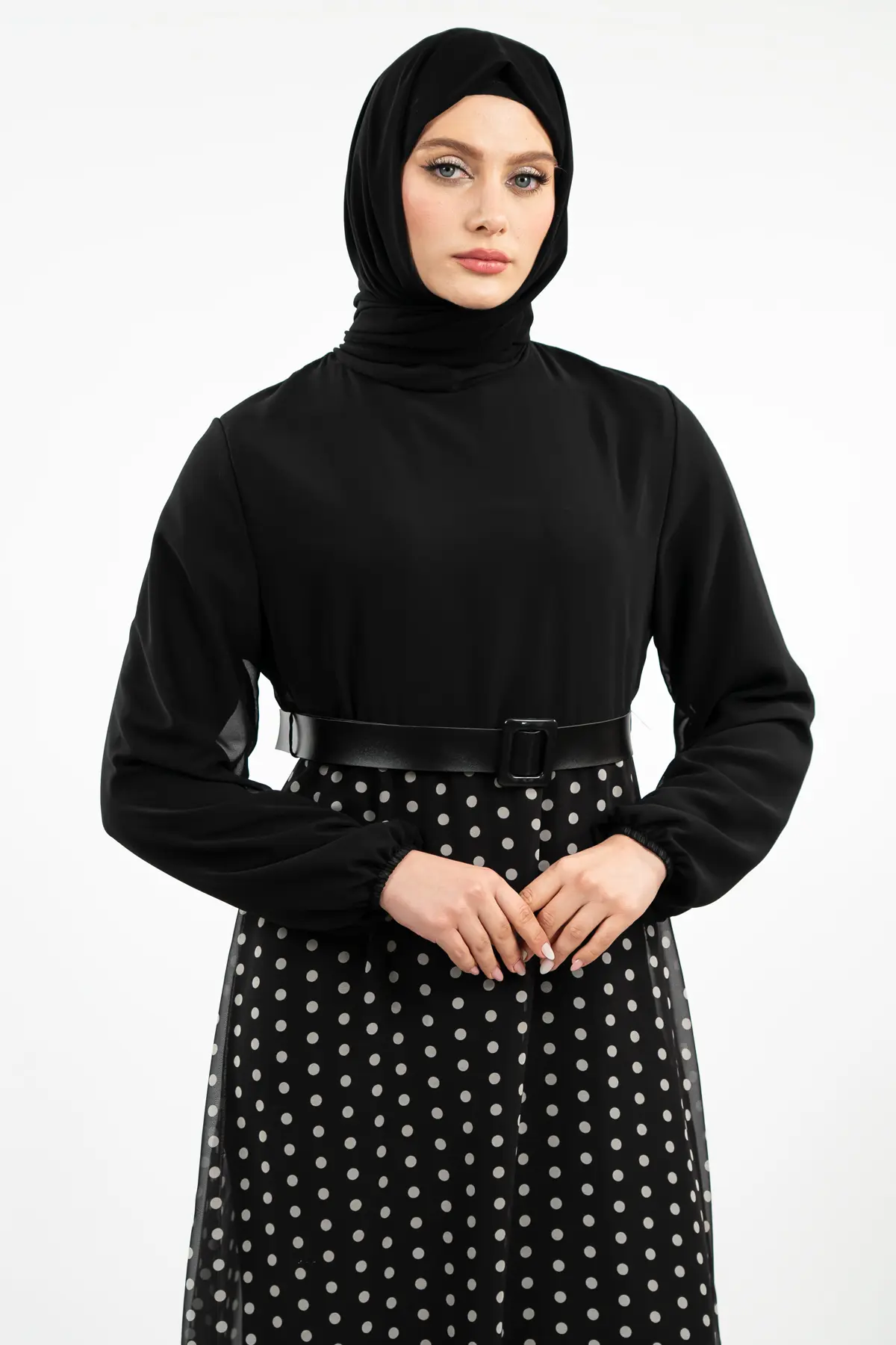 New Season Skirt Polka Dot Hijab Dress-detail