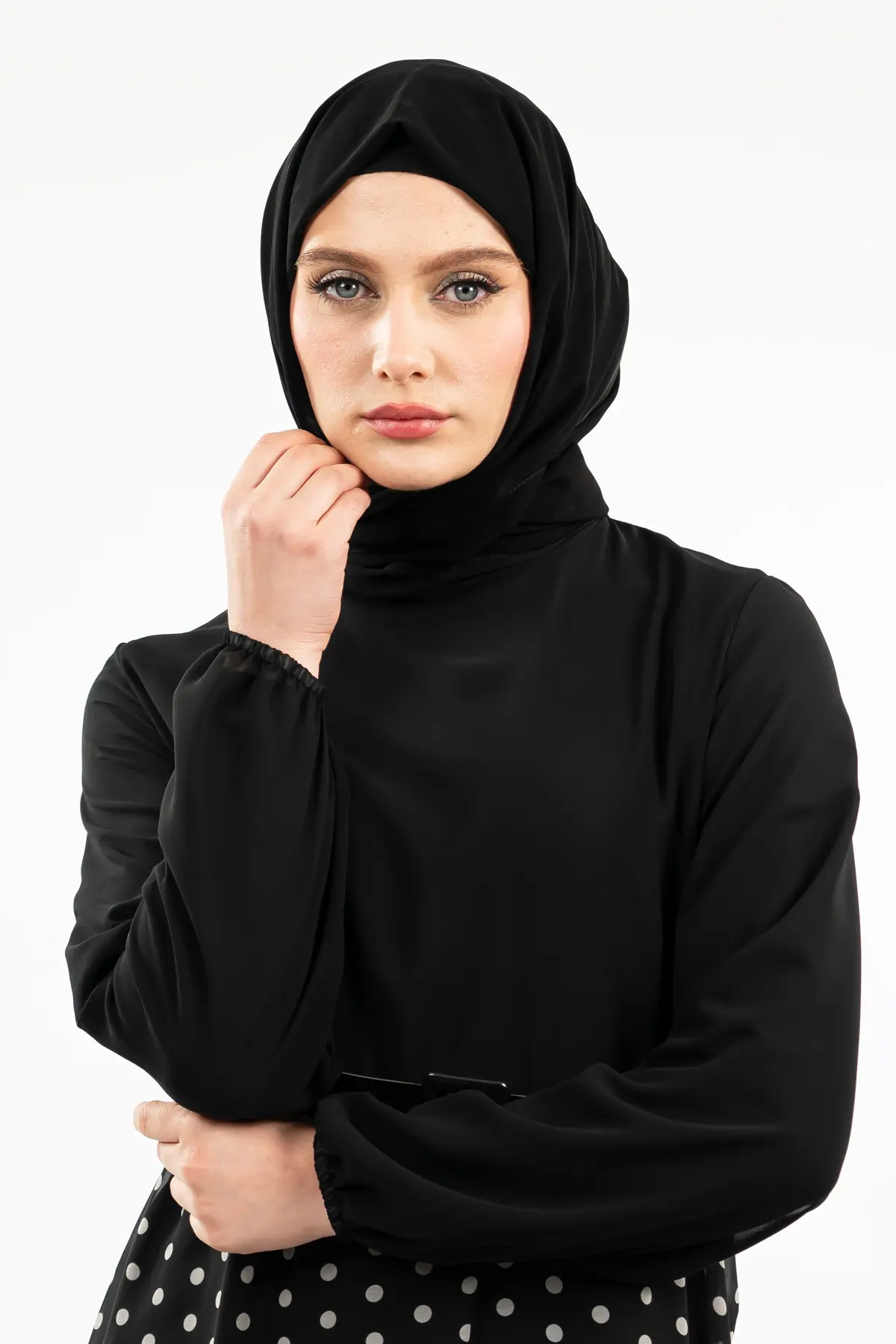 New Season Skirt Polka Dot Hijab Dress-detail