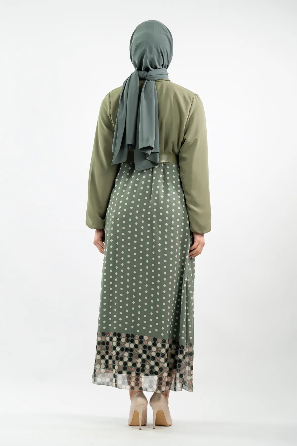 New Season Skirt Polka Dot Hijab Dress-detail