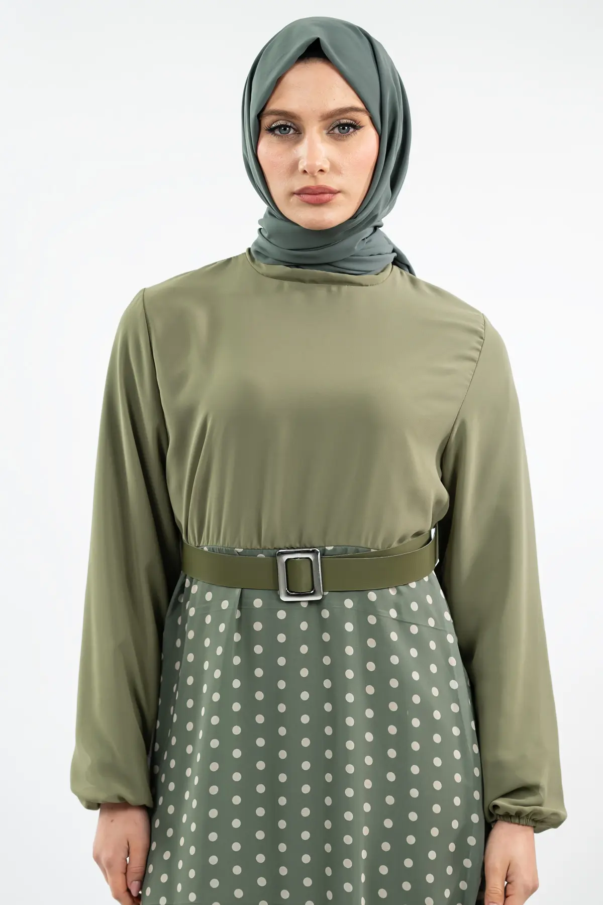 New Season Skirt Polka Dot Hijab Dress-detail