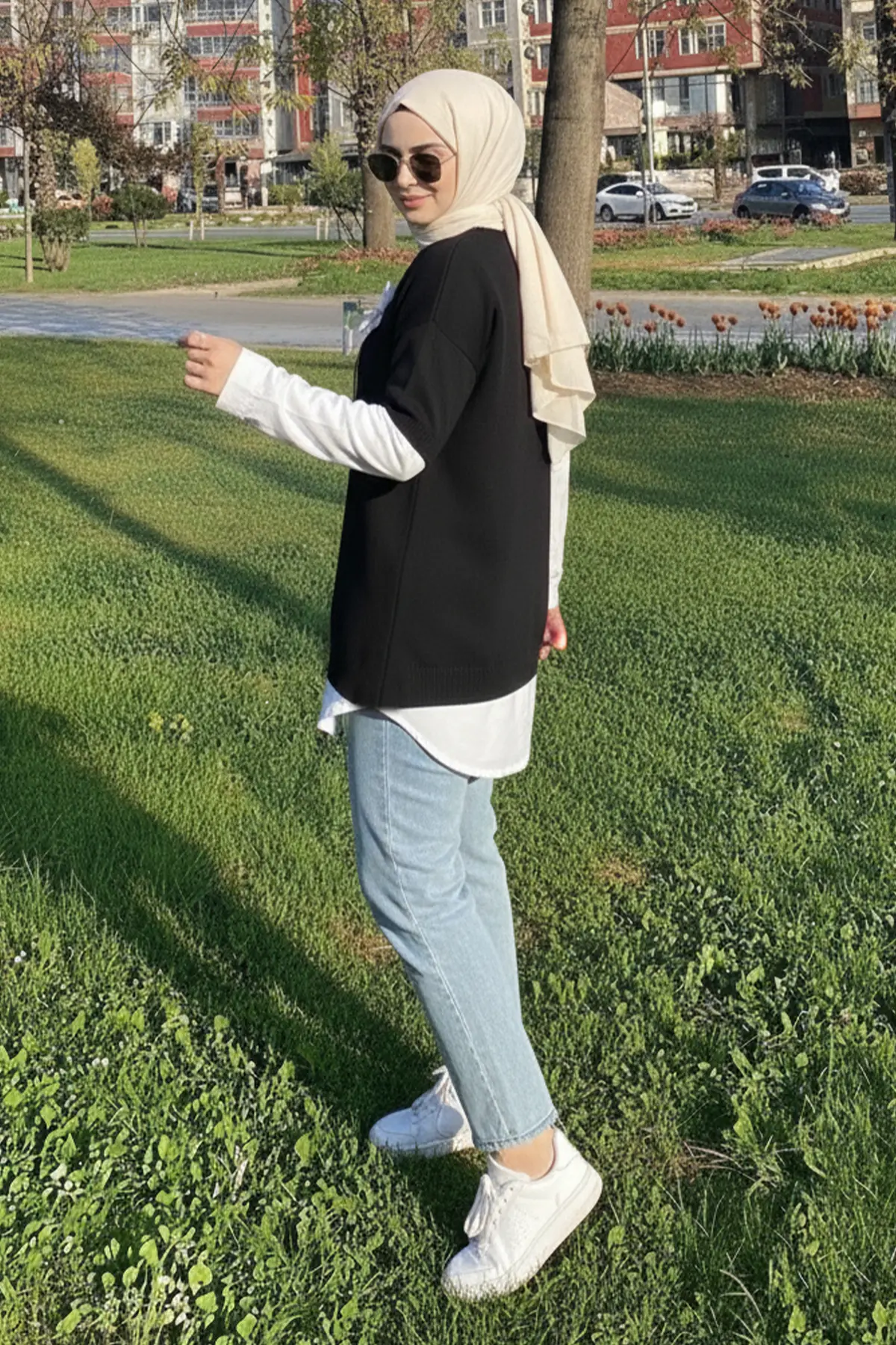 Oversized Ribbed Knit Sweater-detail