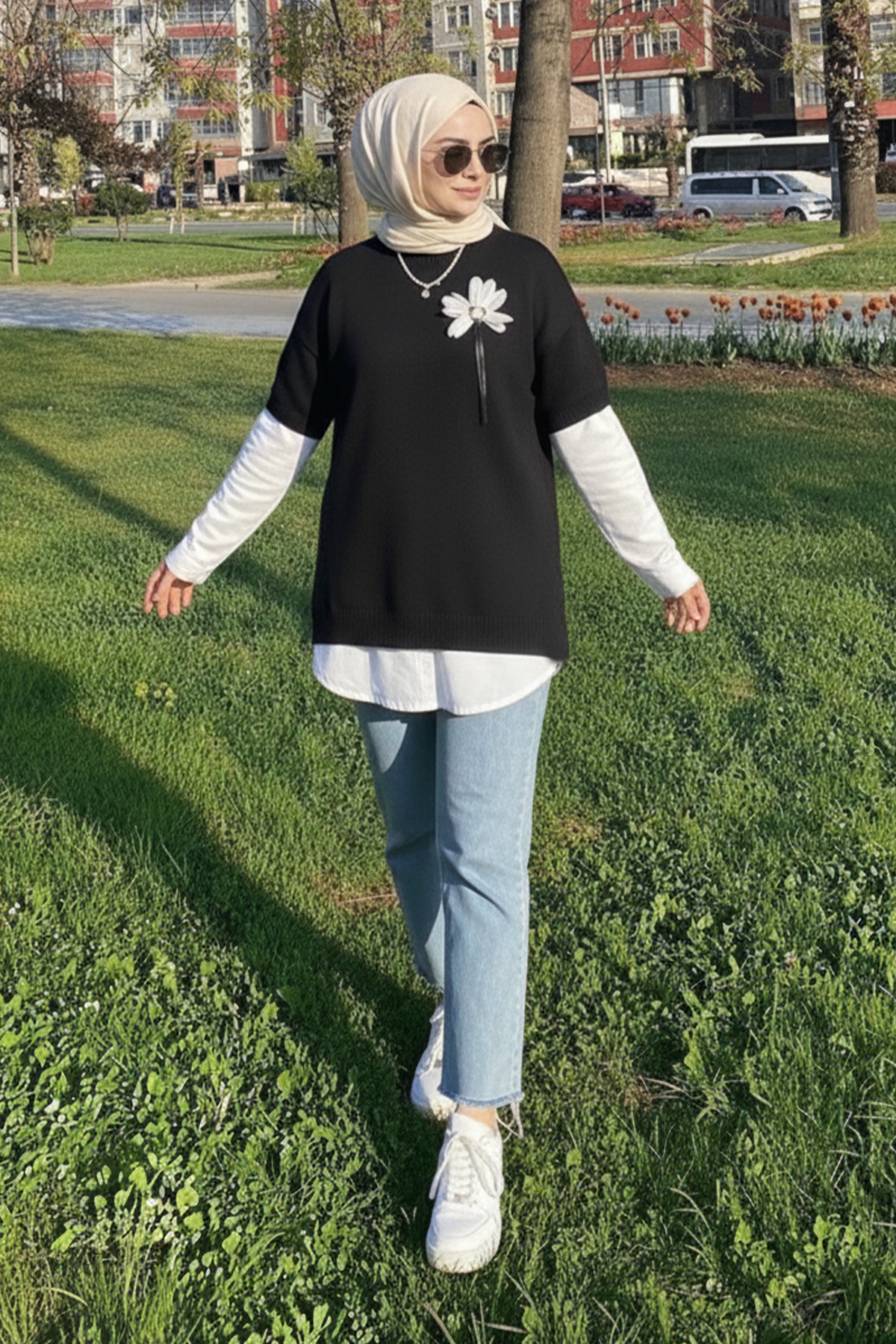 Oversized Ribbed Knit Sweater