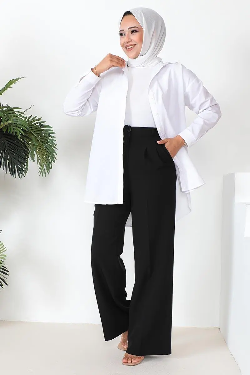Palazzo Trousers Black-detail