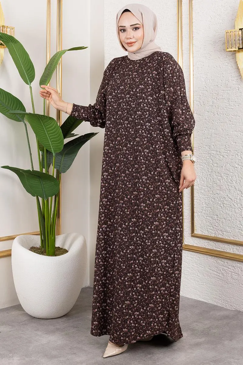 Patterned Crepe Dress-detail