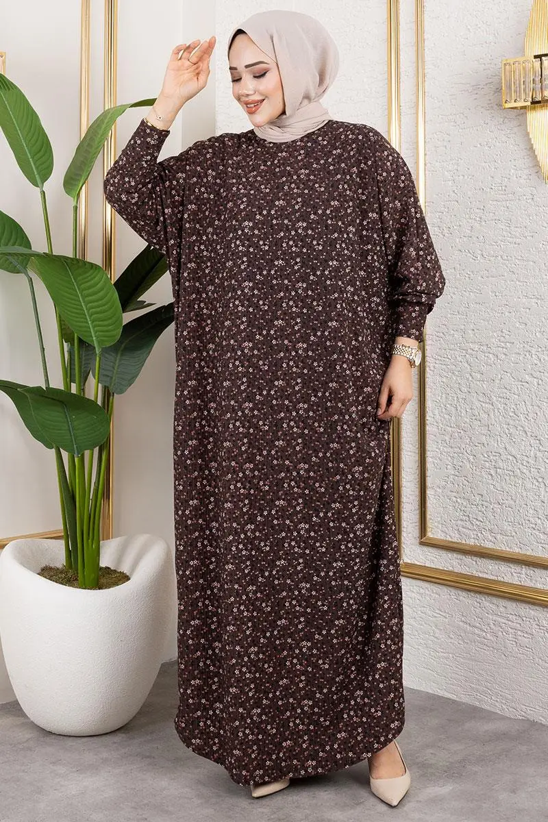 Patterned Crepe Dress