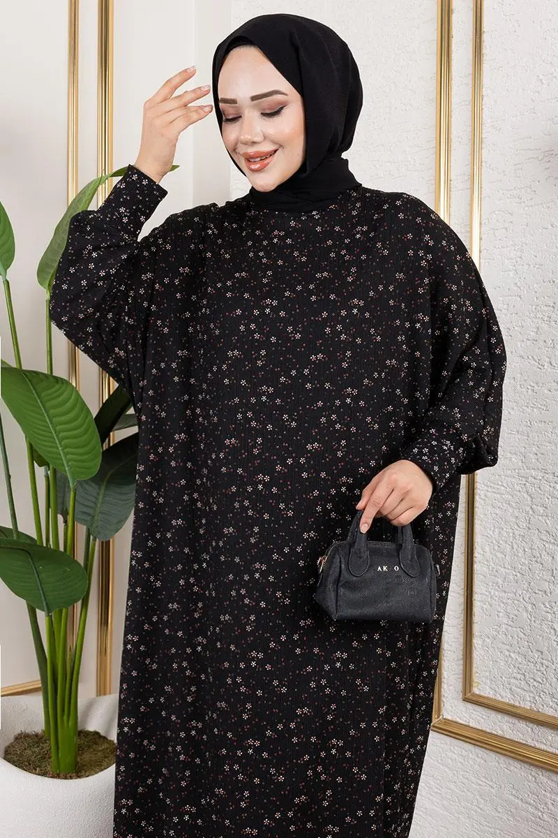 Patterned Crepe Dress-detail