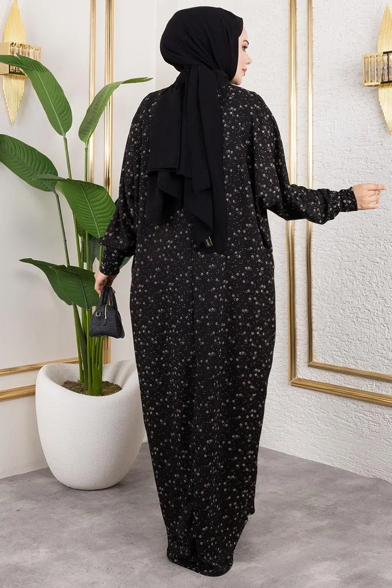 Patterned Crepe Dress-detail