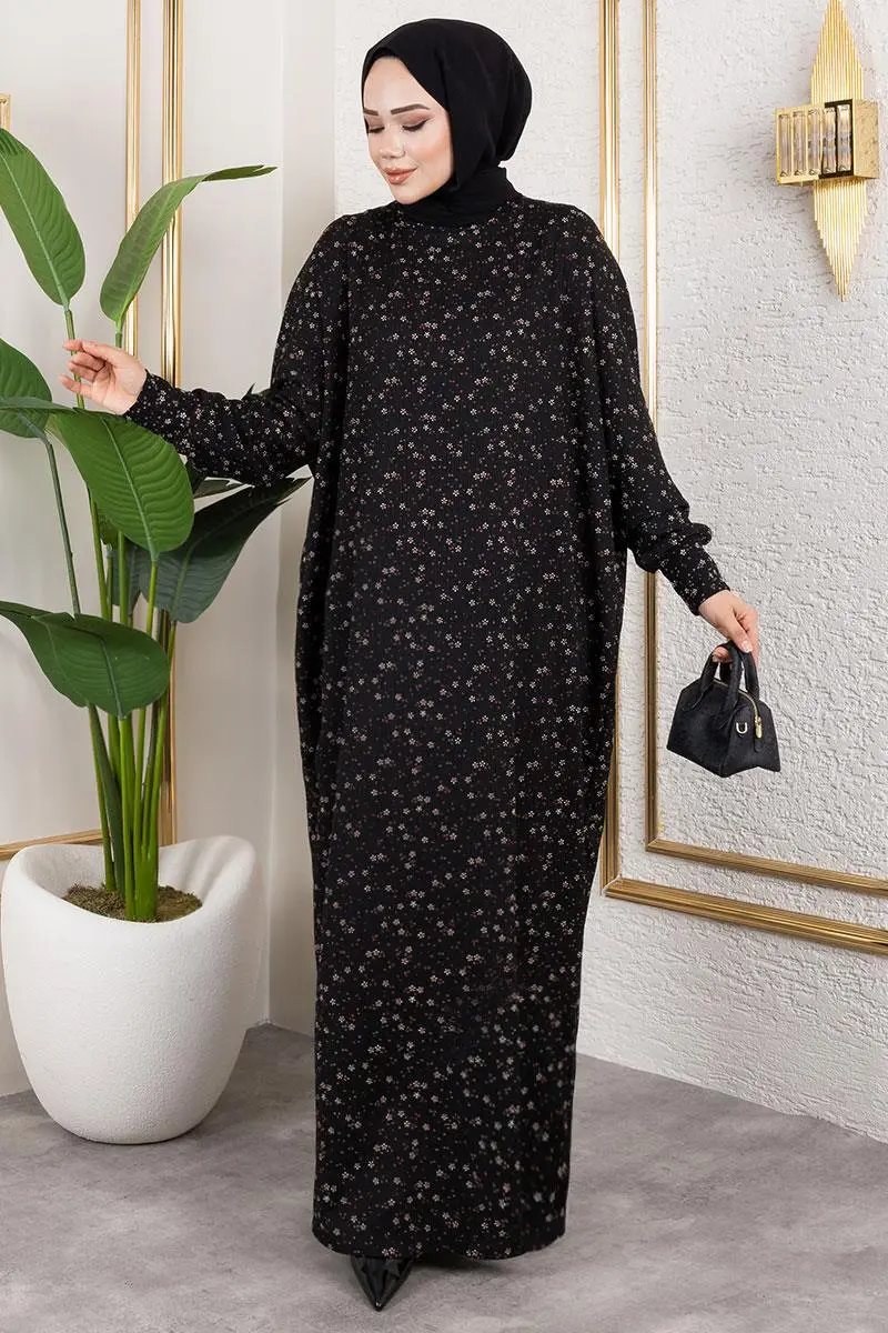 Patterned Crepe Dress