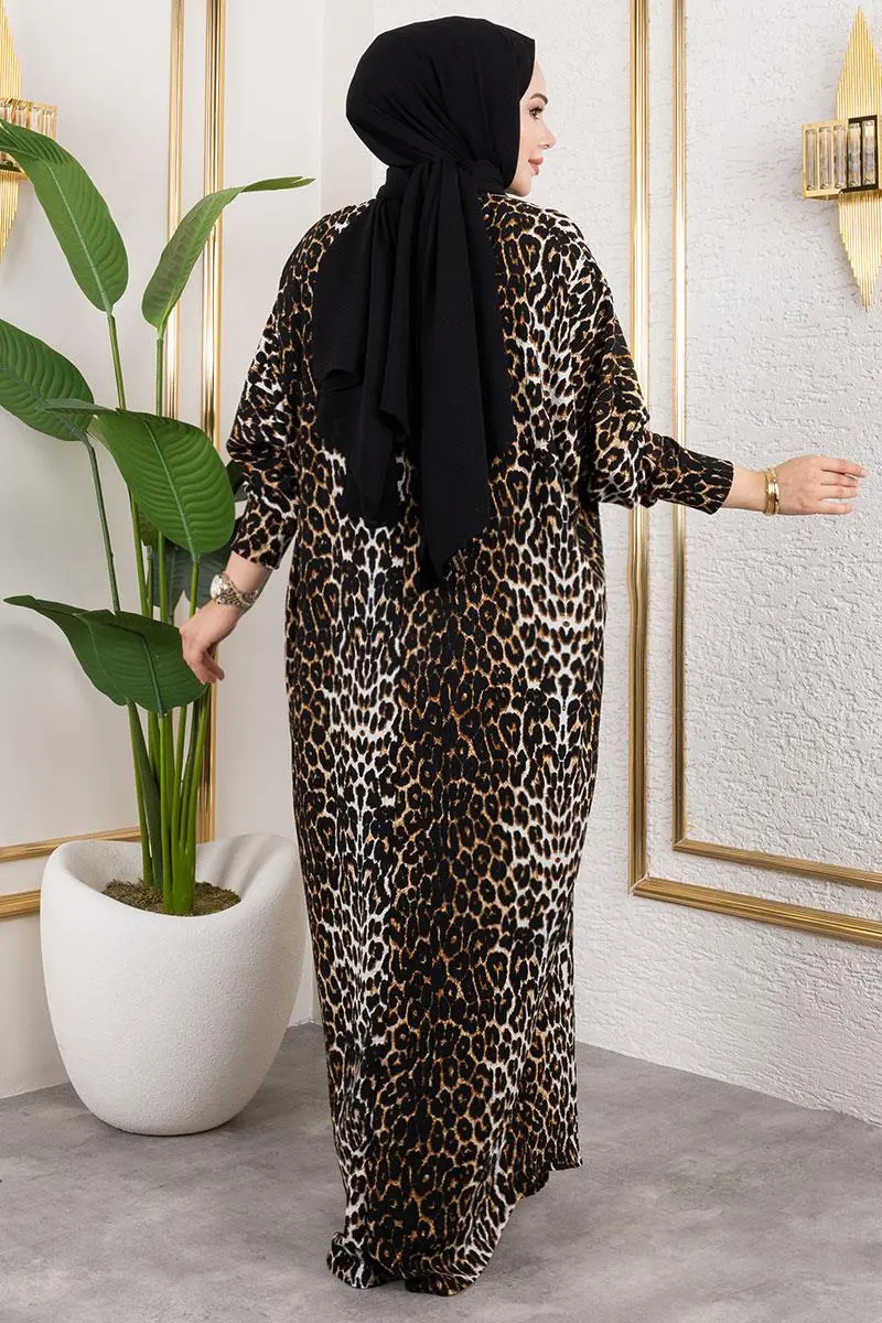 Patterned Crepe Dress-detail