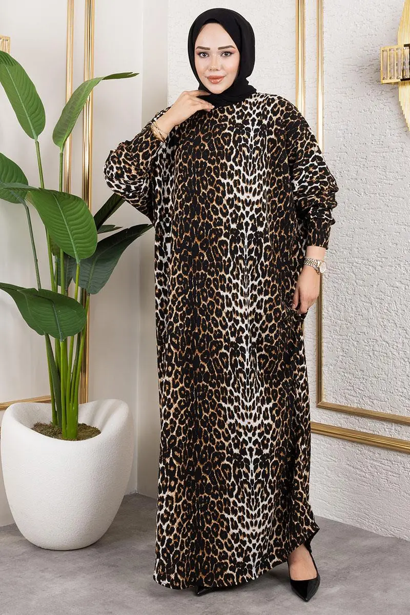 Patterned Crepe Dress